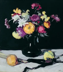 Still Life with Chrysanthemums against Black, c.1912